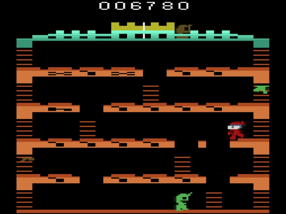 Gameplay of Mr. Do!'s Castle for Atari 2600